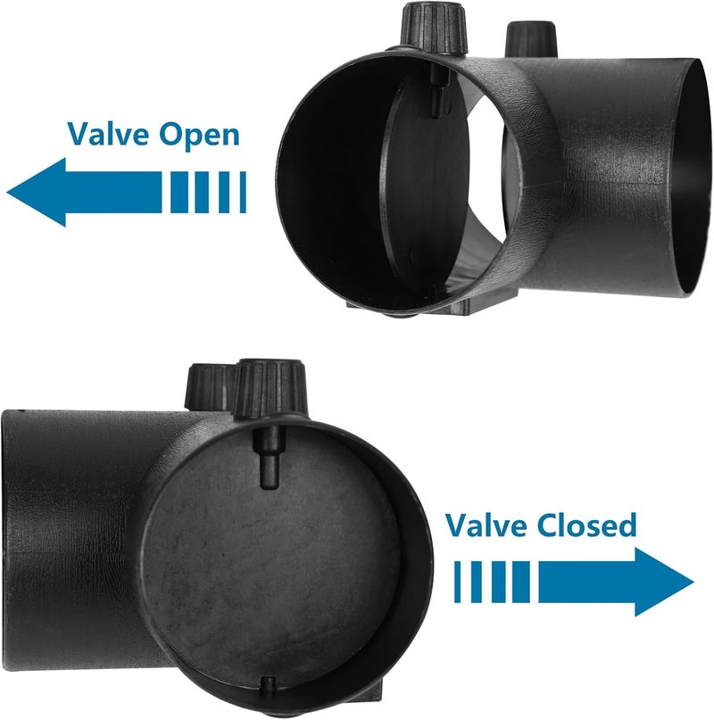Copgge Diesel Heater Duct Connector Parking Heater Pipe Hose Ducting Vent Connector with Adjustable Valve Flap for Eberspacher Webasto Diesel Heater, for Chinese Diesel Heater 5KW 8KW (T Piece 75MM) - Image 3